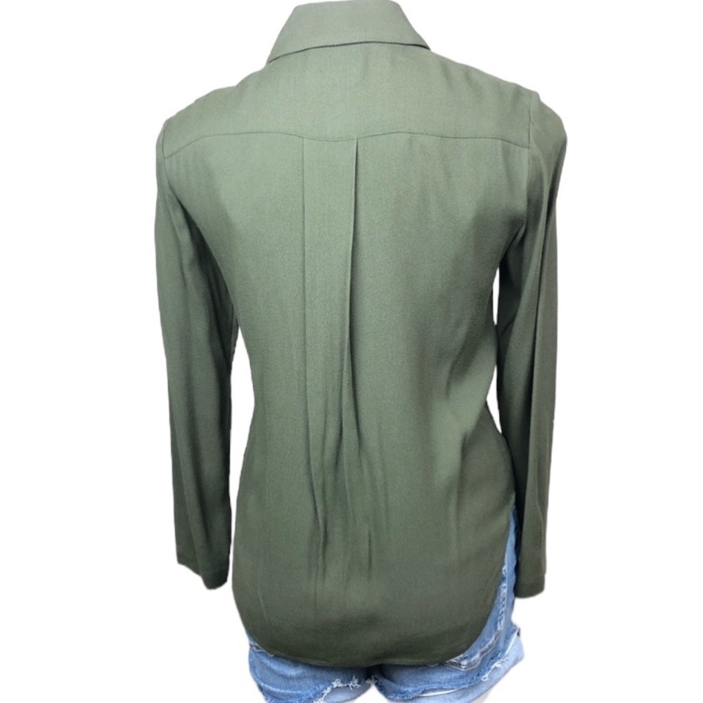 🎁 Ella Moss Stella Moto Jacket in Army Green XS Women’s - Picture 7 of 7